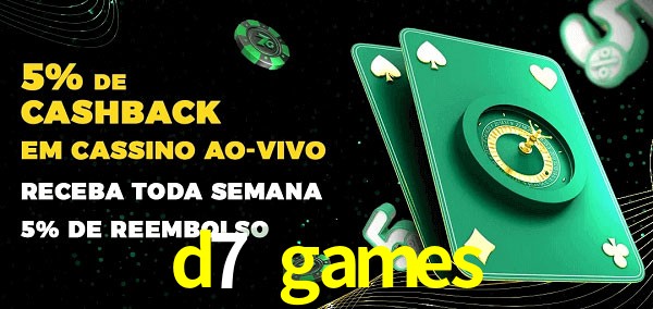 Promoções do cassino ao Vivo d7 games